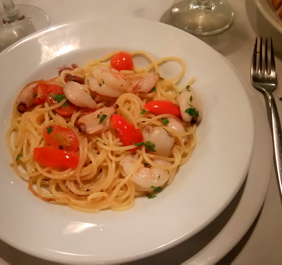 Spaghetti con frutos de mar de La Stampa